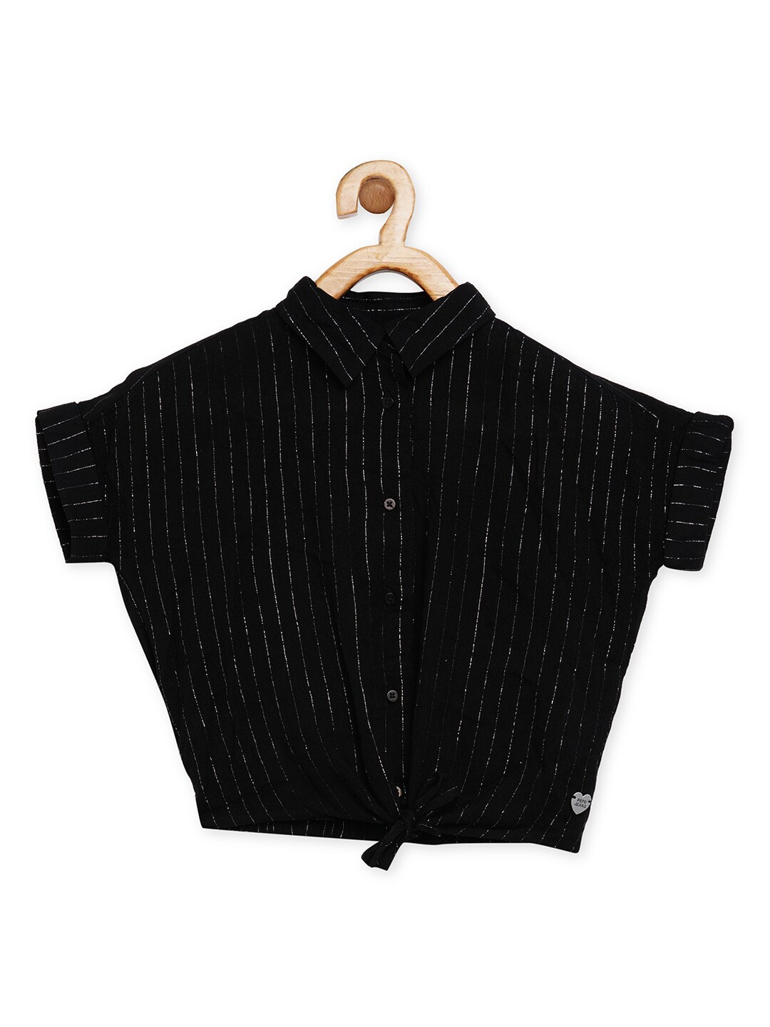 

Pepe Jeans Girls Black Striped Casual Shirt