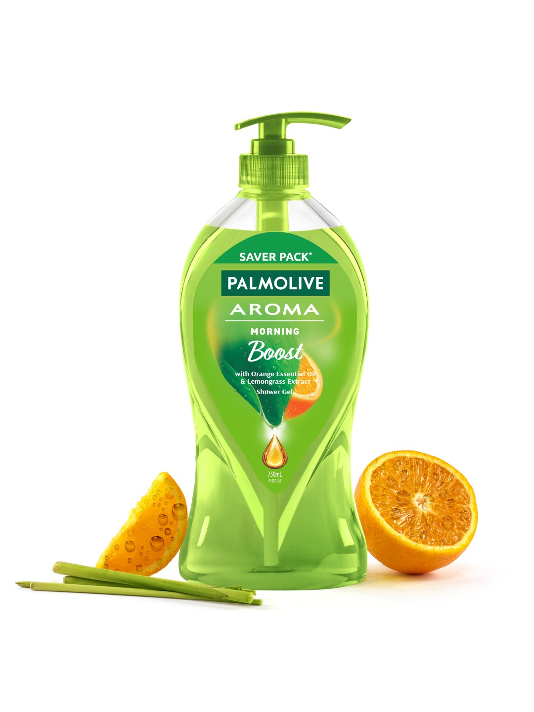 

Palmolive Aroma Morning Tonic Shower Gel with Orange & Lemongrass - 750 ml, Green