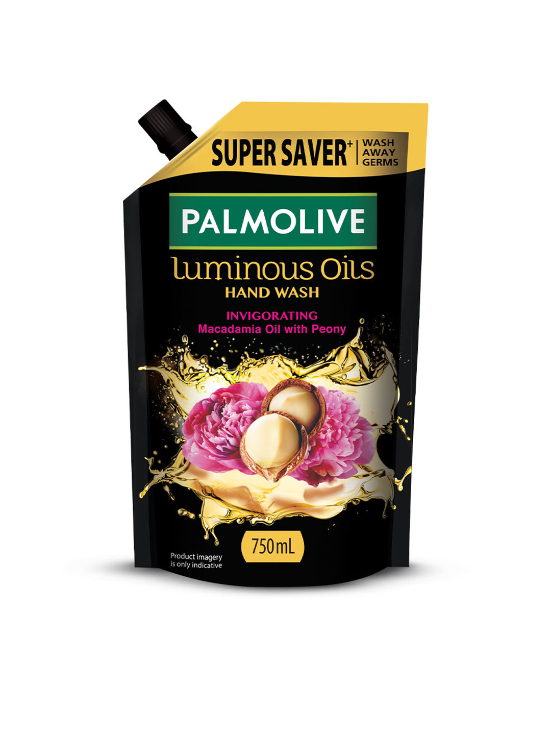 

Palmolive Luminous Oils Invigorating Macadamia Oil with Peony Hand Wash Refill Pack 750 ml, Black