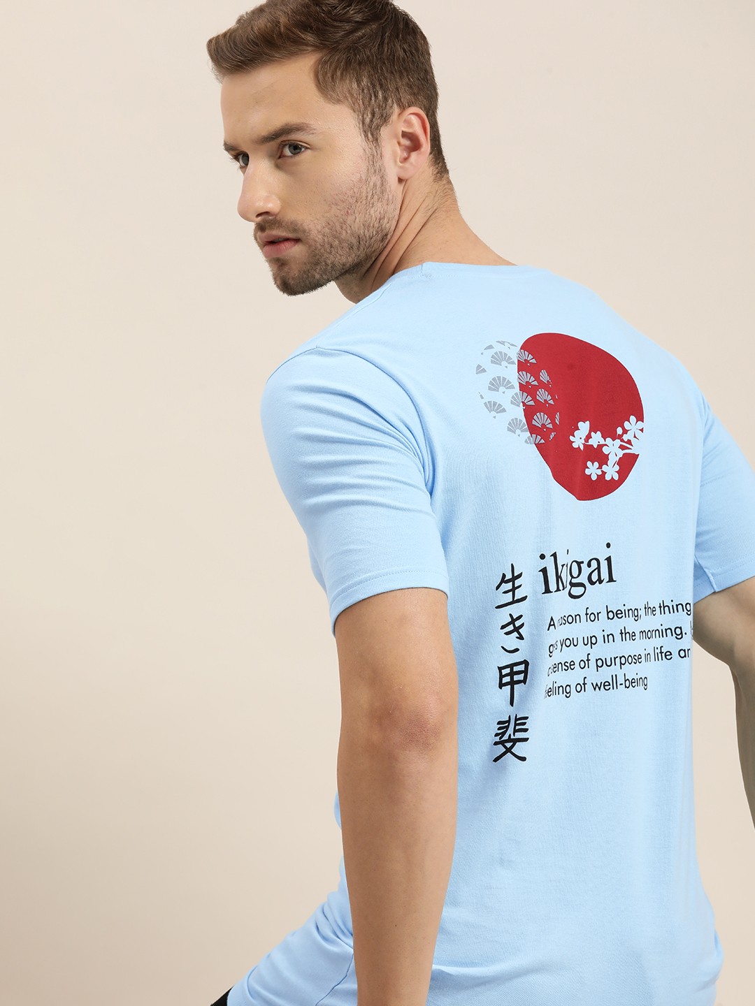 

Moda Rapido Men Blue Conversational Printed Casual Longline T-shirt