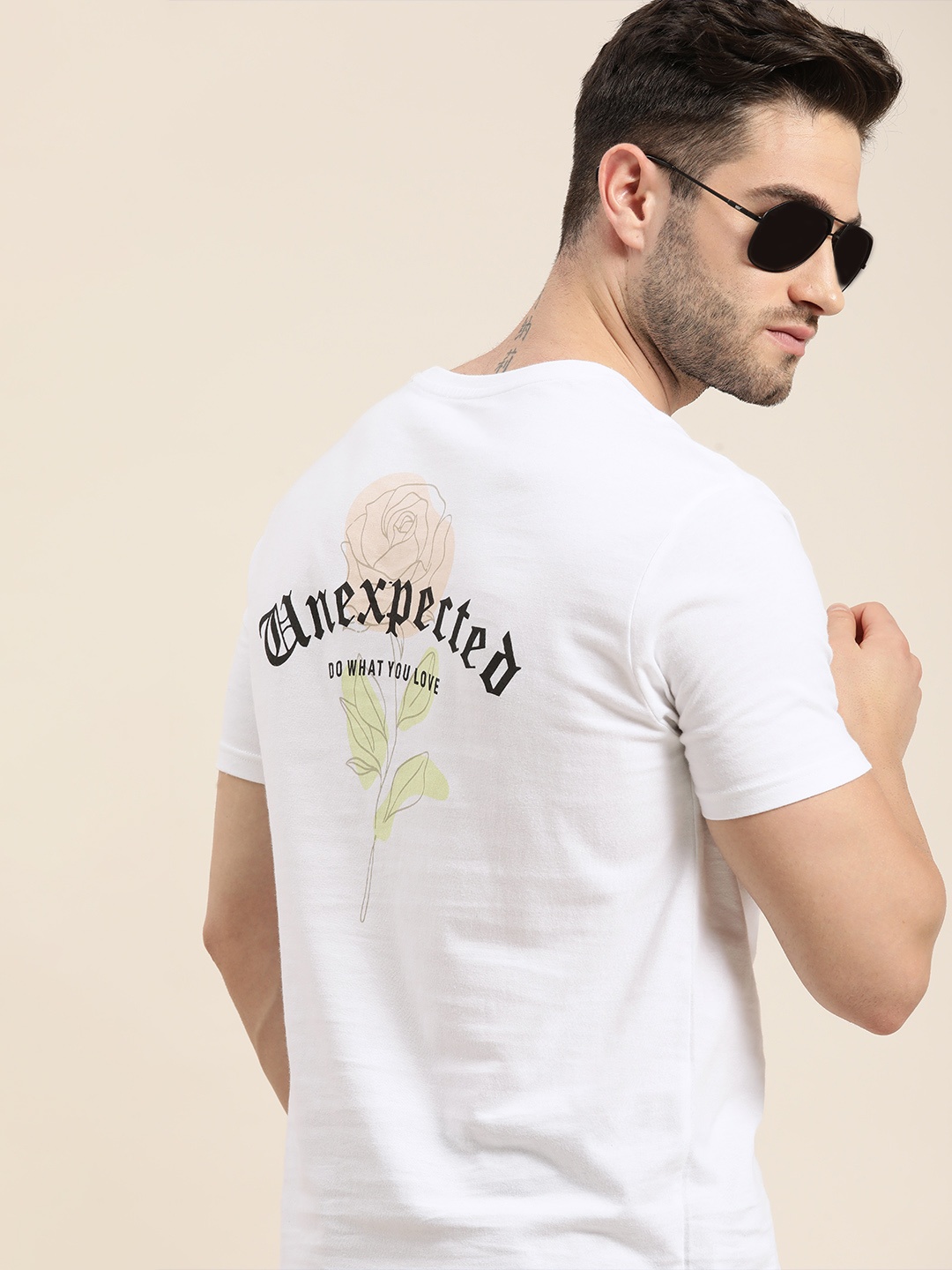 

Moda Rapido Men White Graphical Printed Casual T-shirt