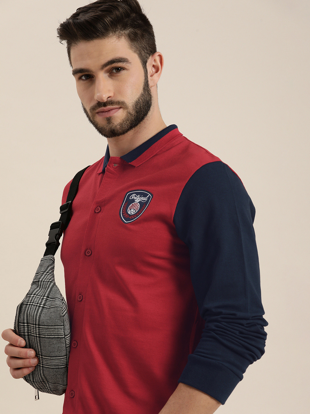 

Moda Rapido Men Maroon Polo Collar Pure Cotton T-shirt
