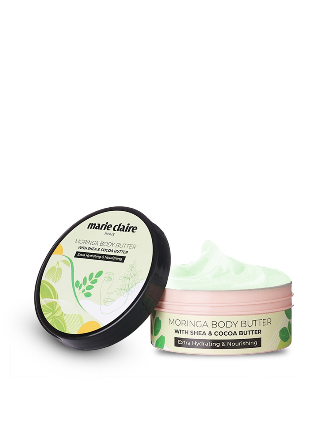 

Marie Claire Moringa Vegan Body Butter with Shea & Cocoa Butter - 200 ml, Green