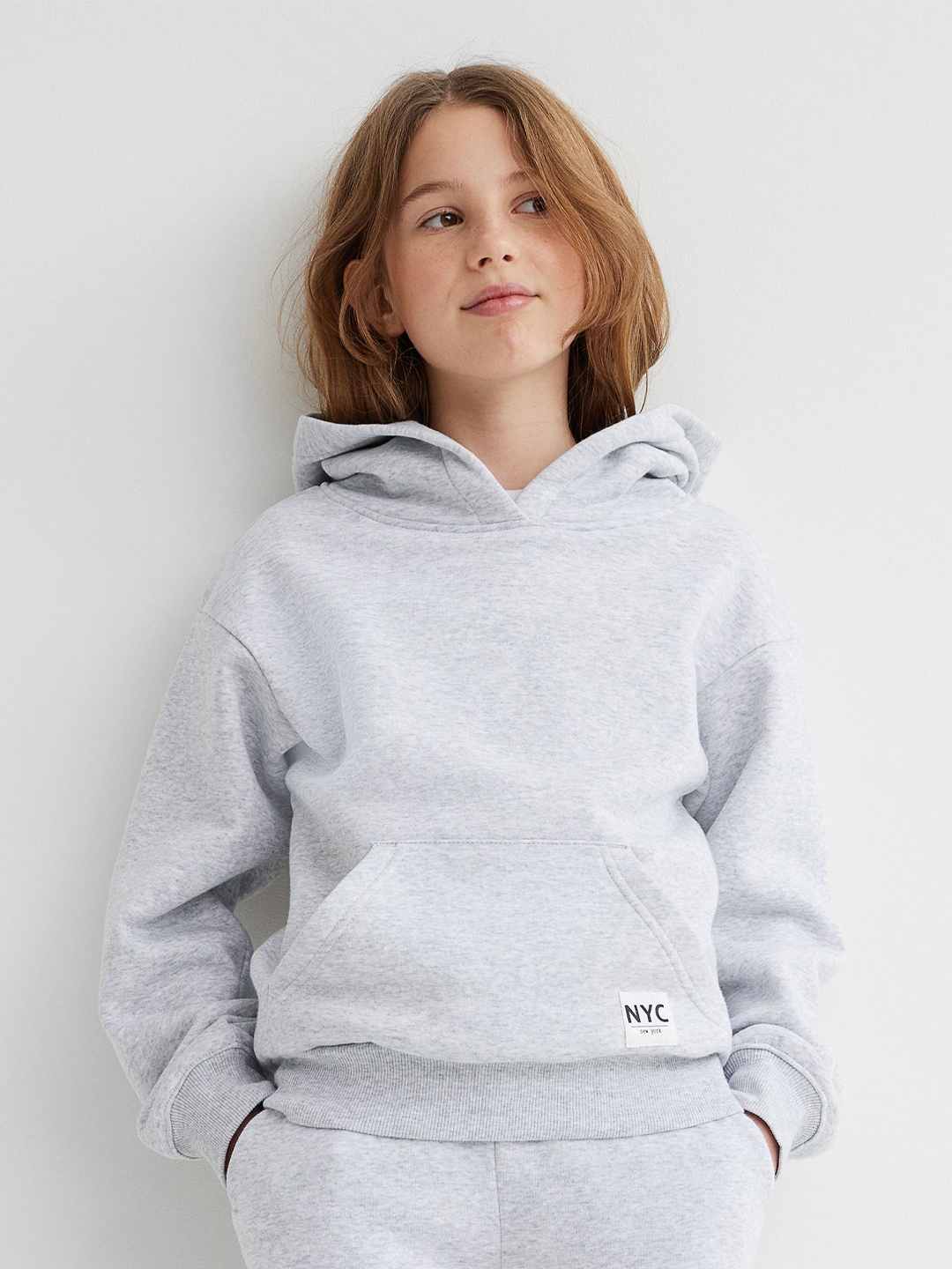 

H&M Girls Grey Oversized Hoodie
