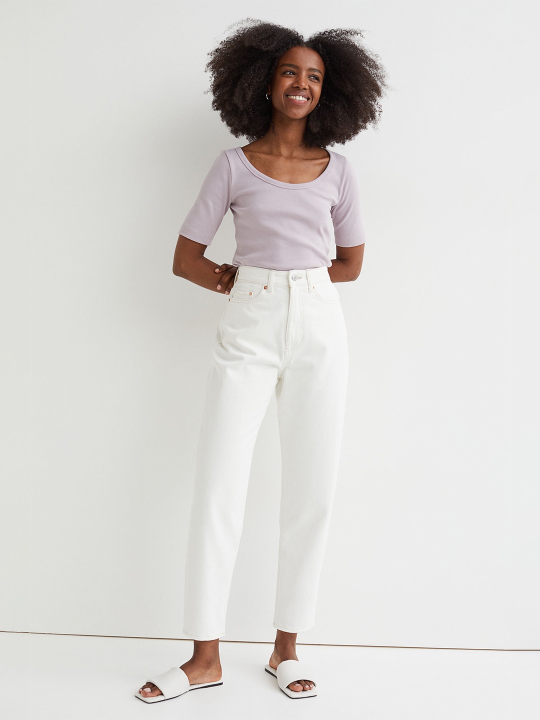 

H&M Women Purple Ribbed top