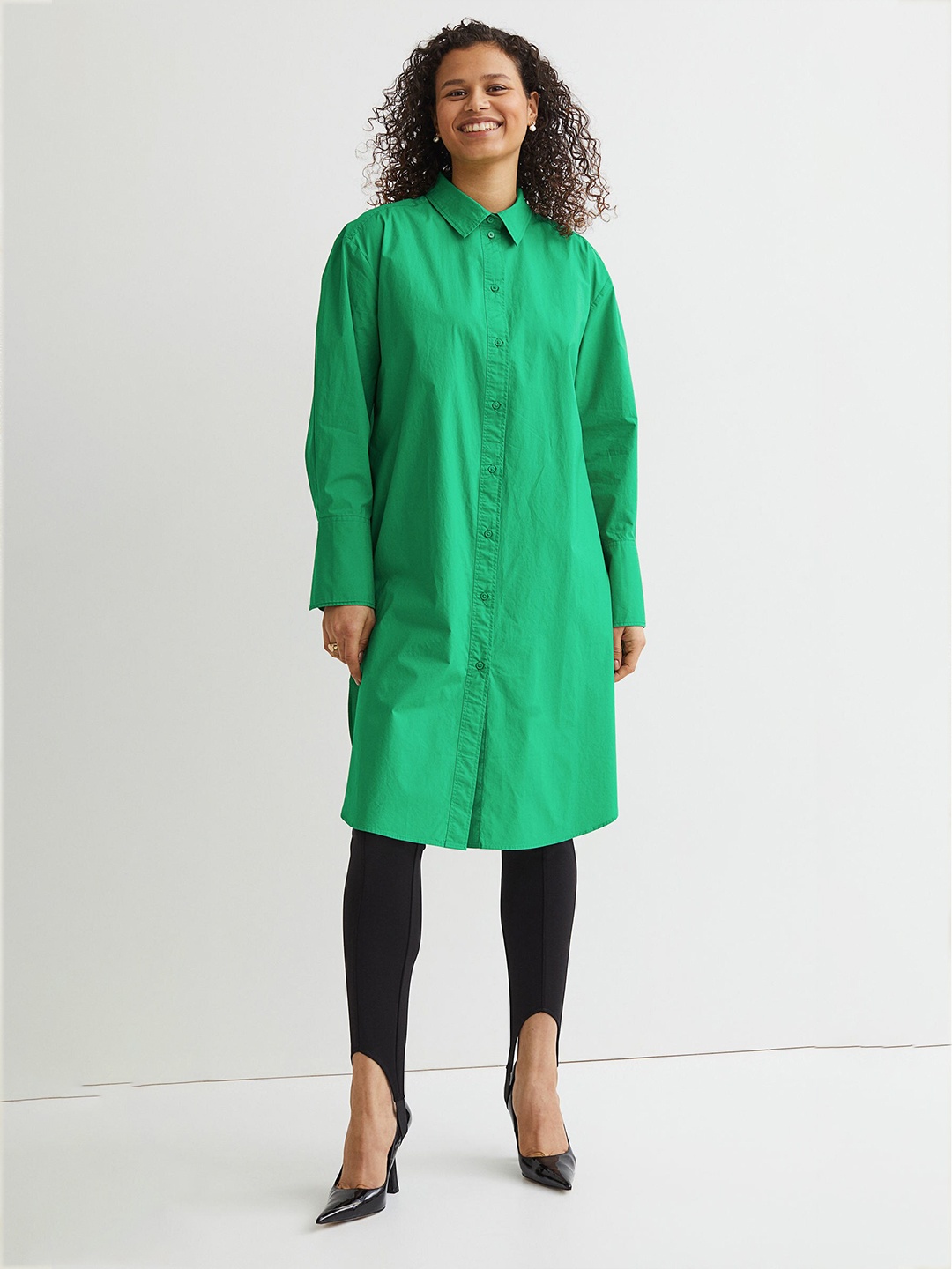 

H&M Woman Green Shirt dress