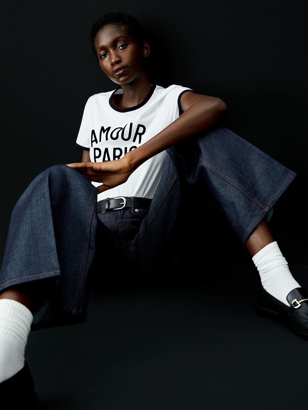 

H&M Women White Printed T-shirt