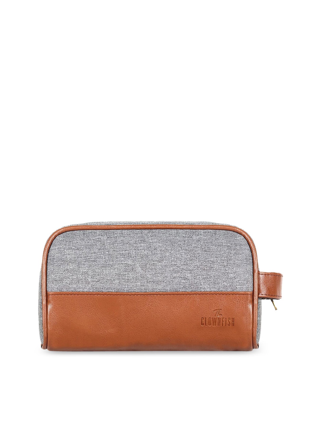 

THE CLOWNFISH Floyd Unisex Grey Solid Travel Pouch