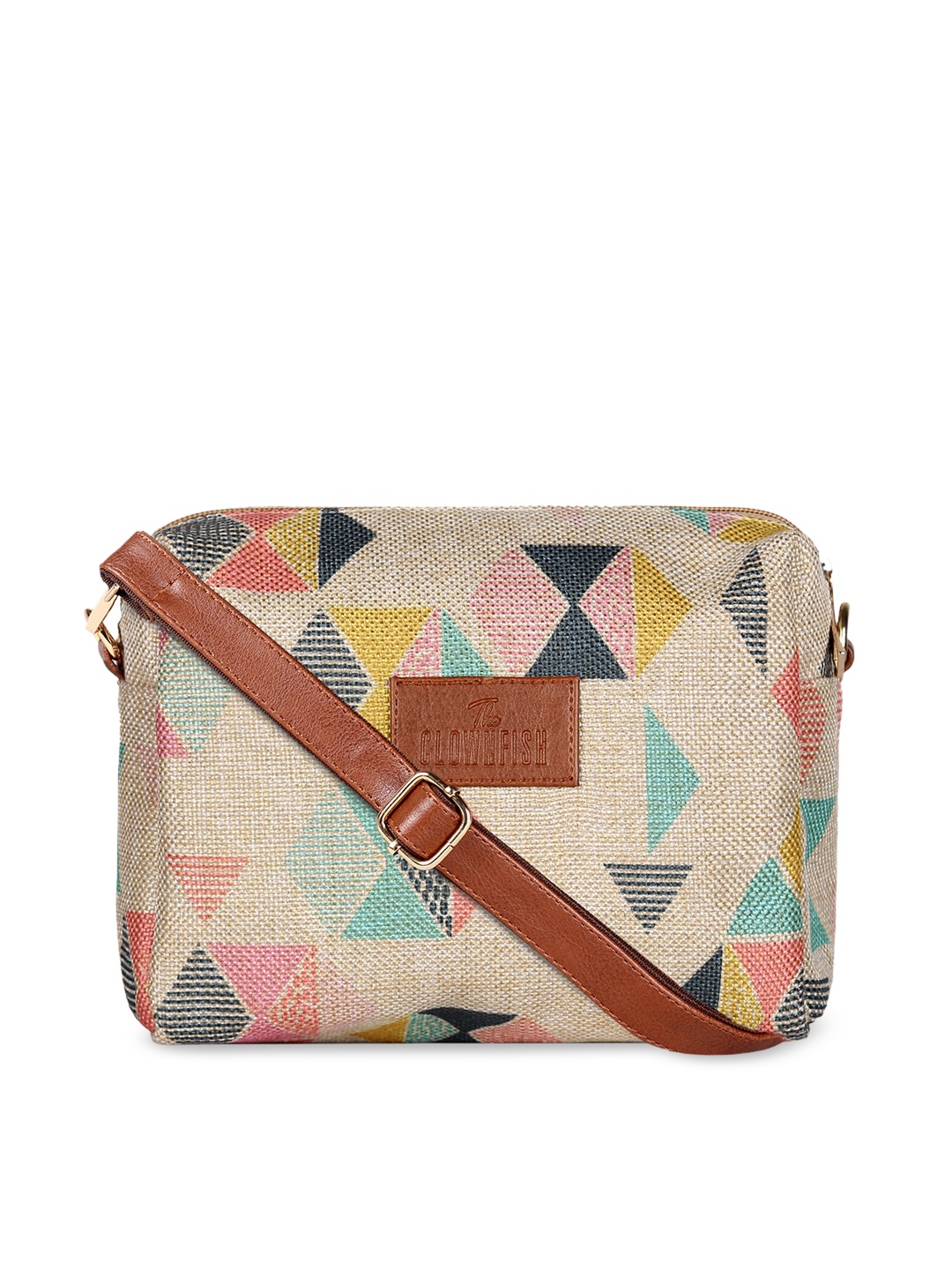 

THE CLOWNFISH Isla Women Multicoloured Geometric Bucket Sling Bag, Multi