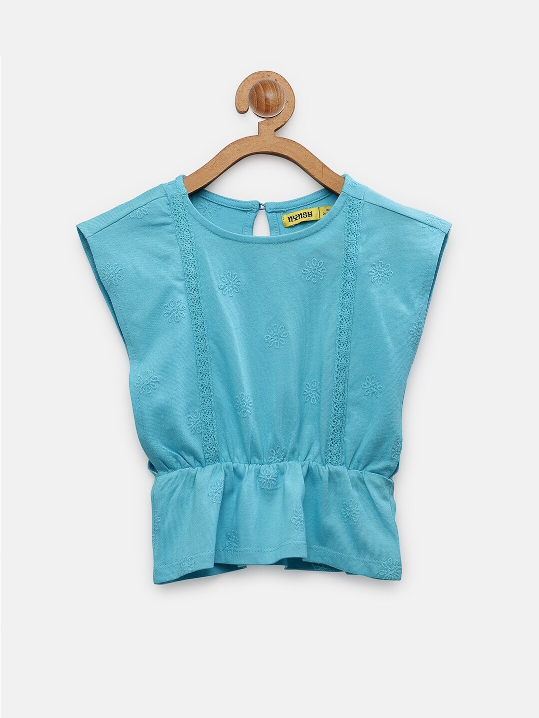 

NYNSH Blue Cinched Waist Top