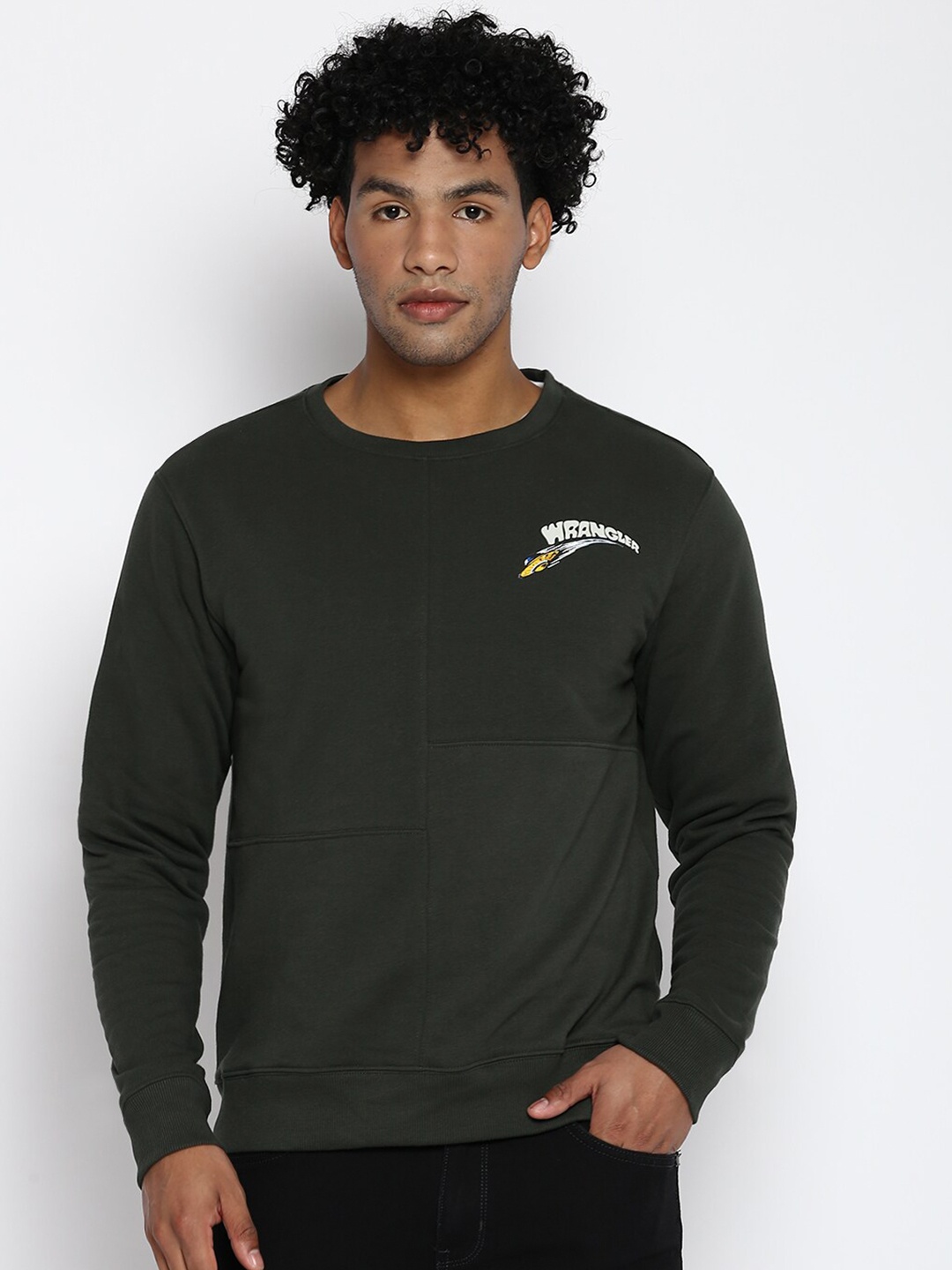 

Wrangler Men Green Sweatshirt