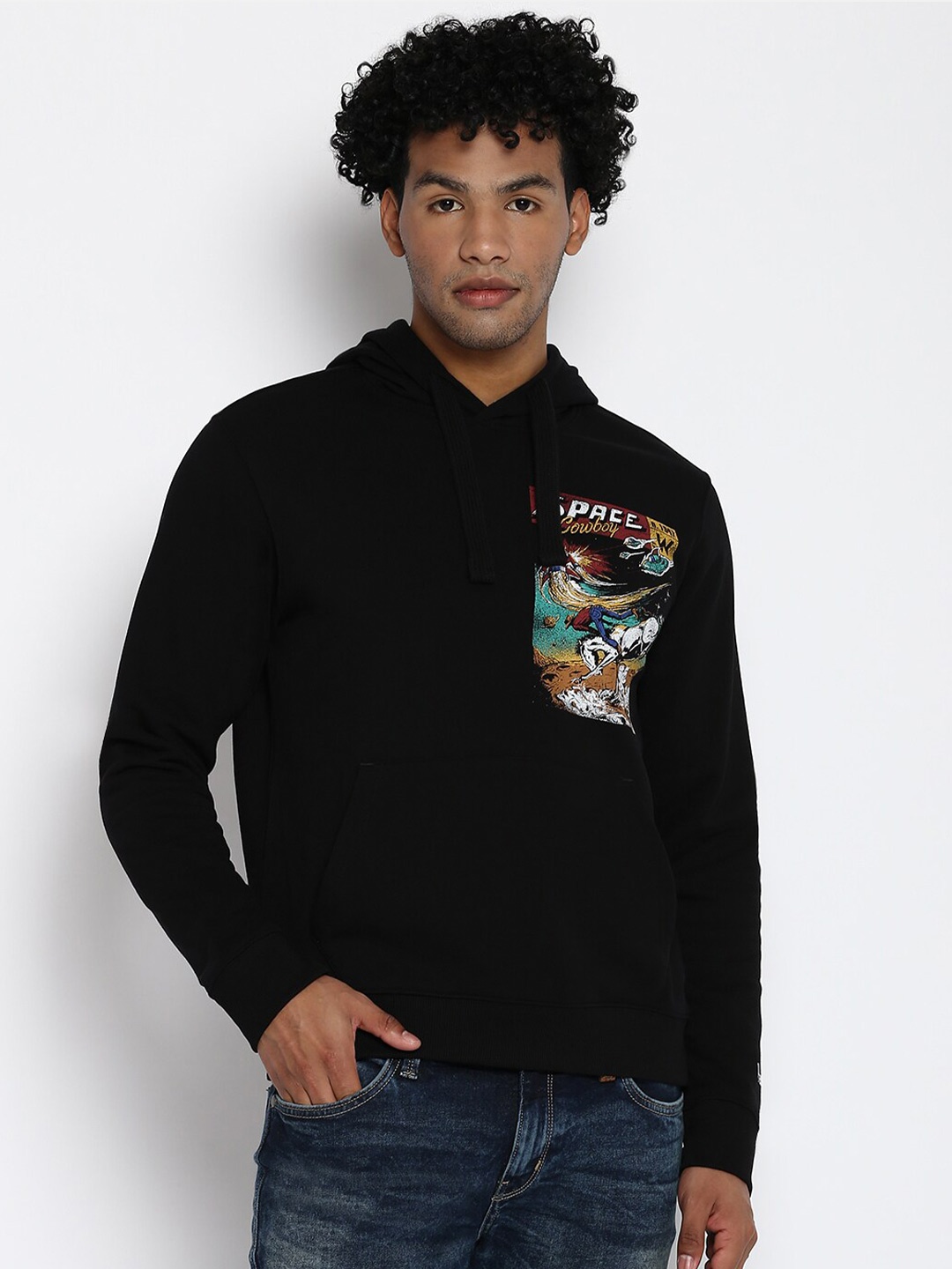 

Wrangler Men Black Printed Sweatshirt