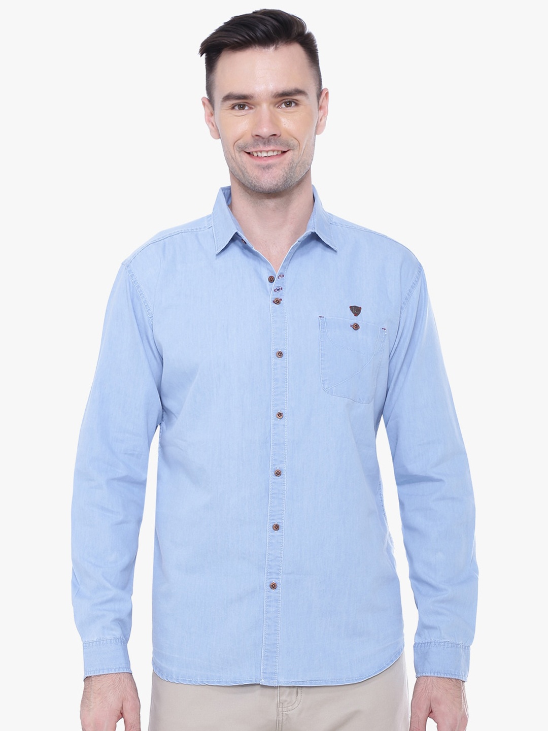 

Kuons Avenue Men Blue Smart Slim Fit Casual Shirt