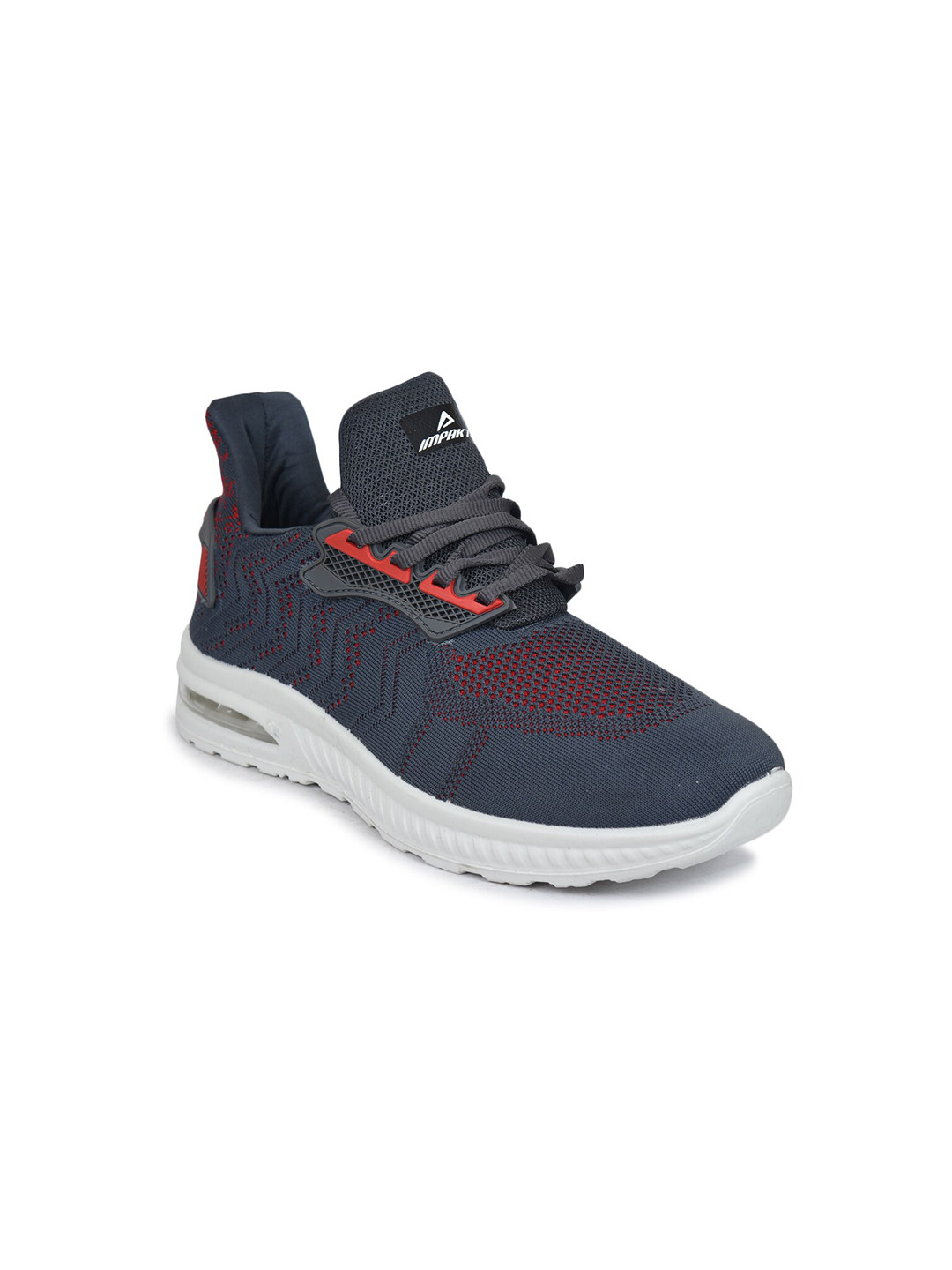 

IMPAKTO Men Grey Mesh Non Marking Running Shoes