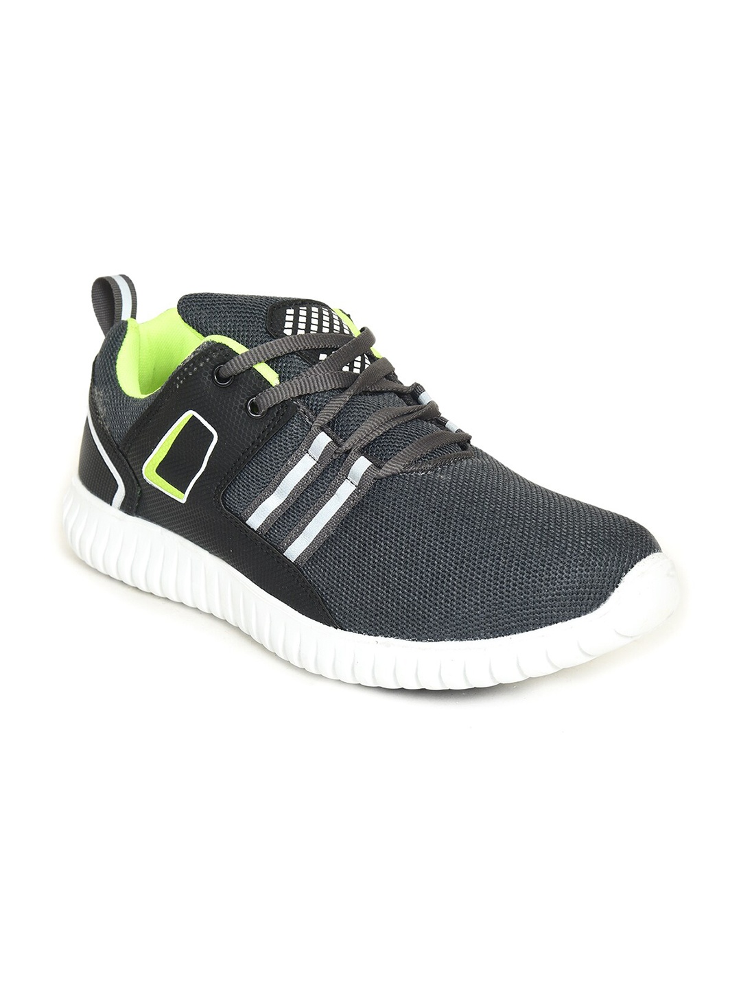 

IMPAKTO Men Grey Mesh Non-Marking Running Shoes