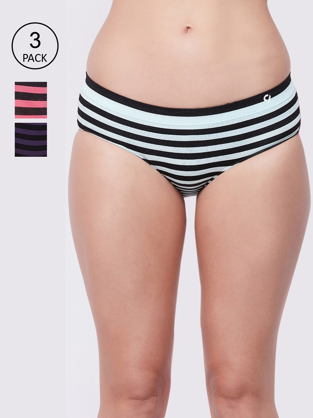 

C9 AIRWEAR Women Pack of 3 Assorted Solid Basic Briefs
