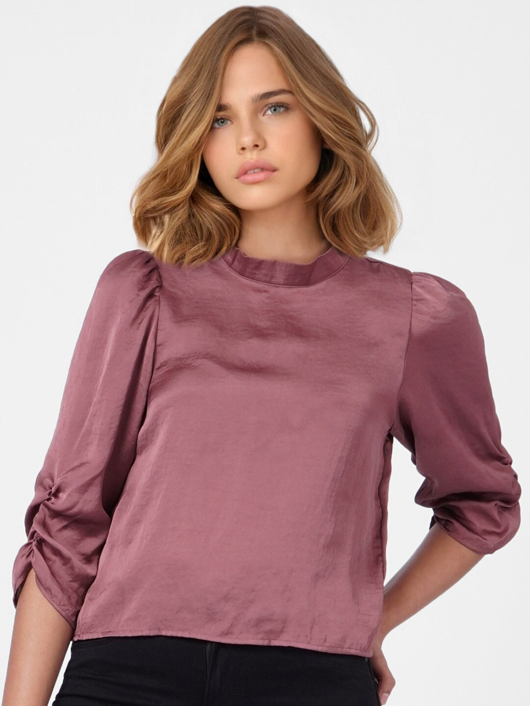 

ONLY Pink Puff Sleeves Top