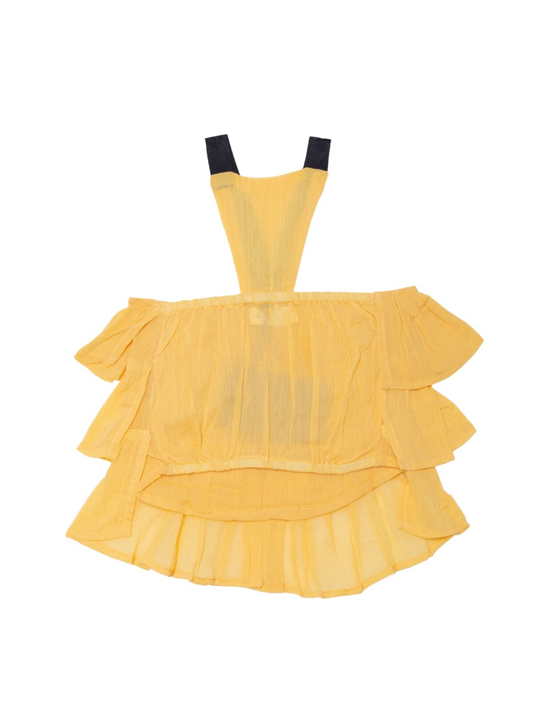 

Lulala Yellow Solid Cotton Summer Frock Pullover For Dog