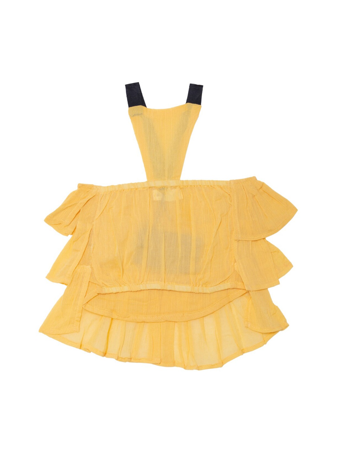 

Lulala Yellow Solid Cotton Summer Frock Pullover For Dog