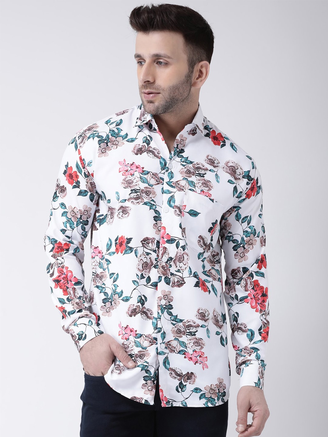 

KHADIO Men Multicoloured Floral Printed Casual Shirt, Multi