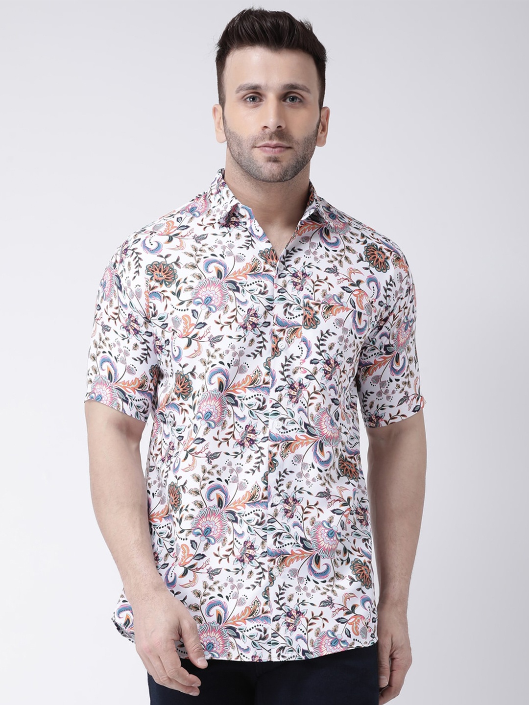 

KHADIO Men Multicoloured Floral Printed Casual Shirt, Multi