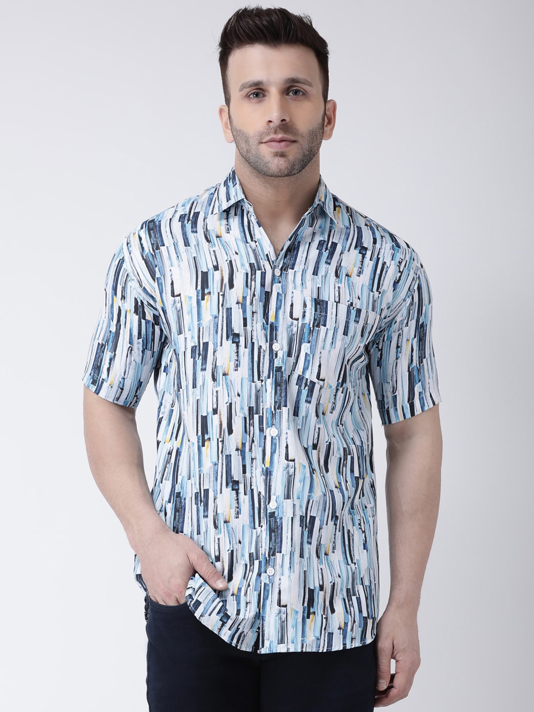 

KHADIO Men Multicoloured Printed Casual Shirt, Multi