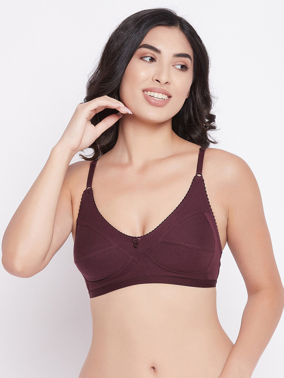 

Clovia Women Purple Solid Non Padded Everyday Bra