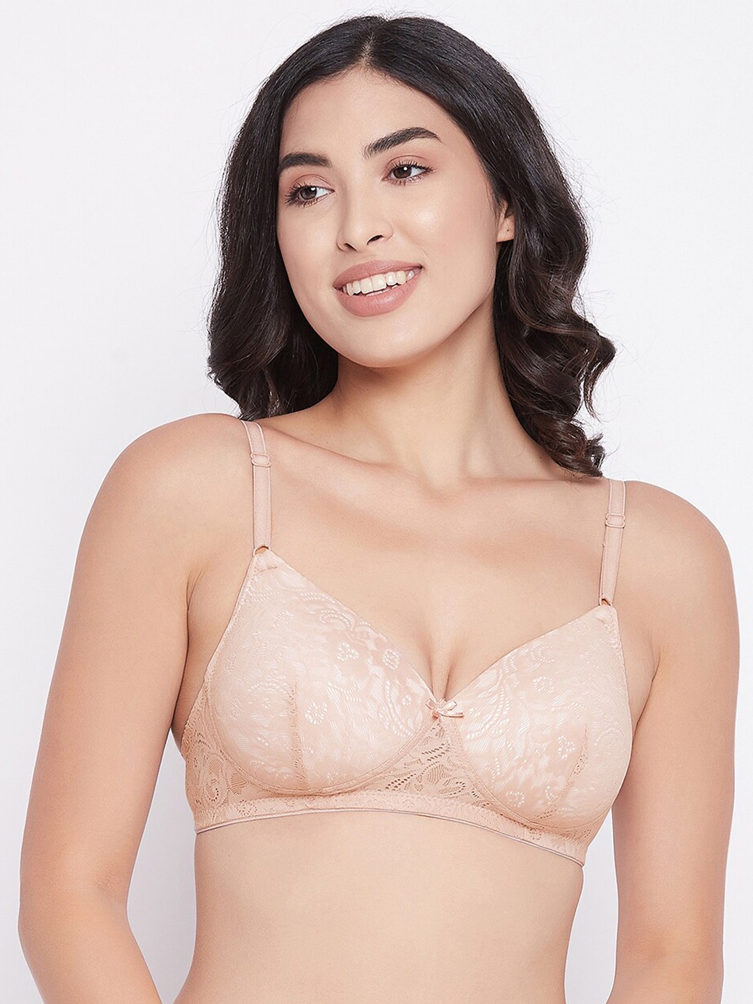 

Clovia Pink Floral Bra Lightly Padded