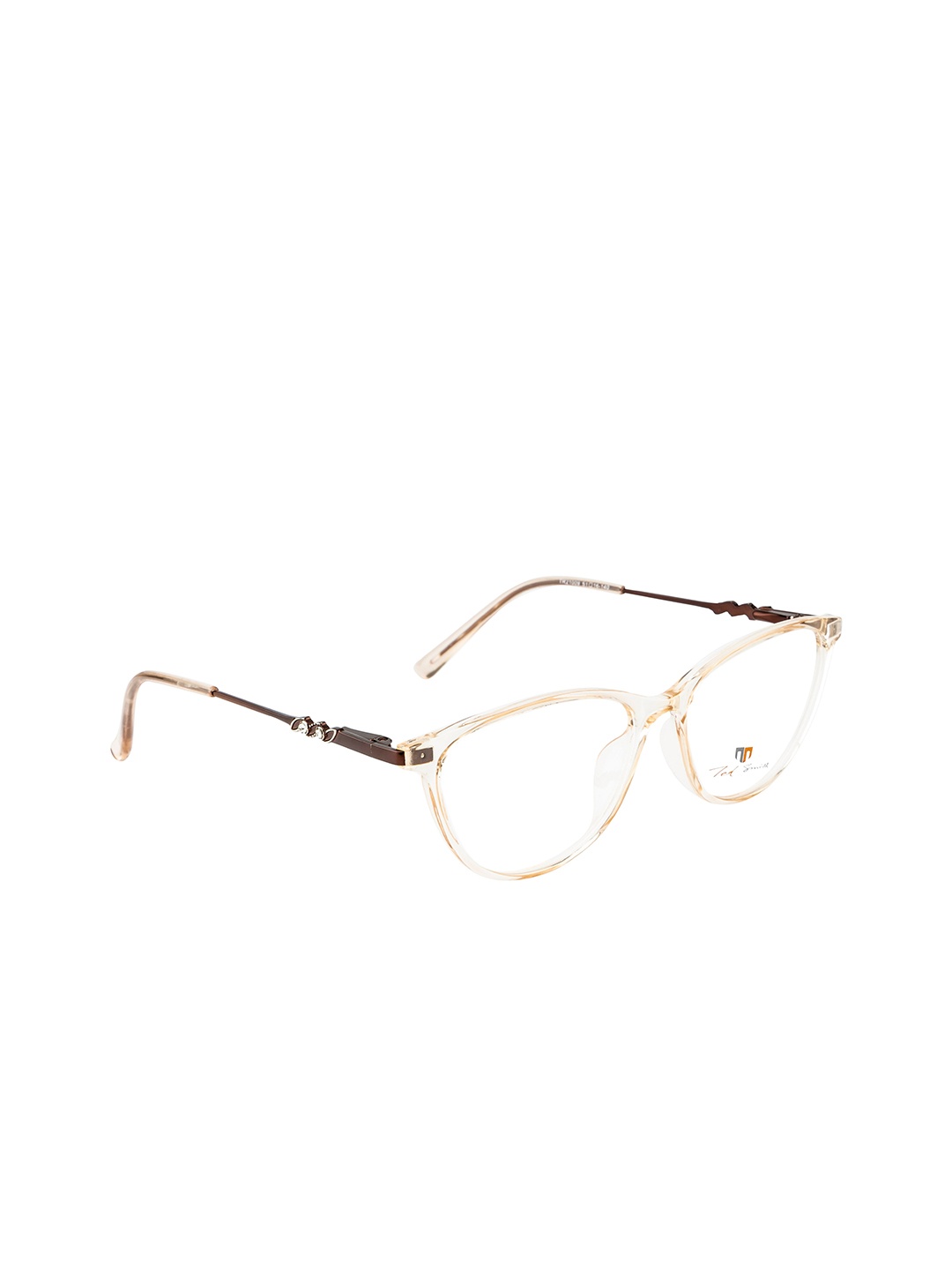 

Ted Smith Women Brown & Gold-Toned Full Rim Cateye Frames TS-21009_C.BRN