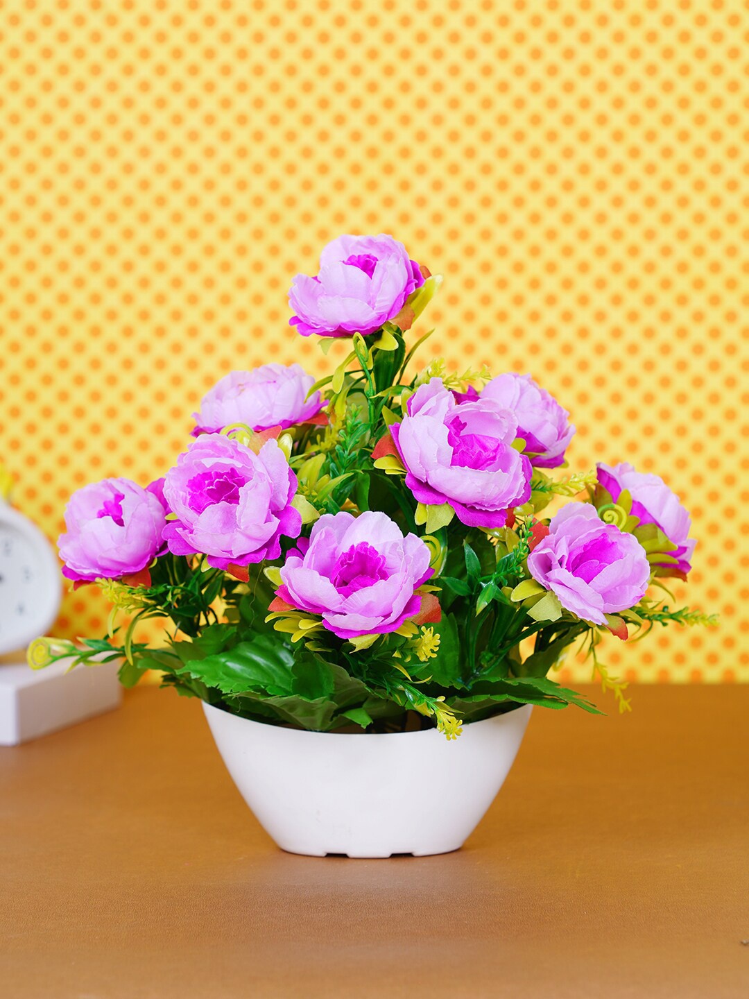 

Dekorly Set Of 2 Artificial Flower & Plant, Maroon