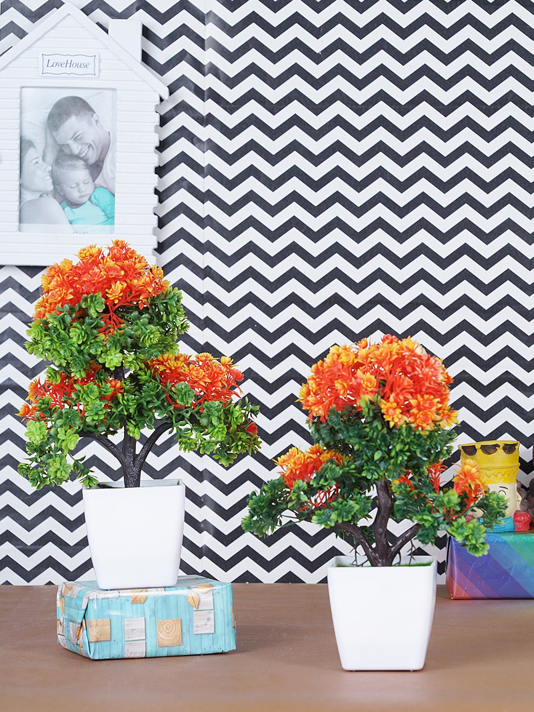 

Dekorly Orange & Green Artificial Plant