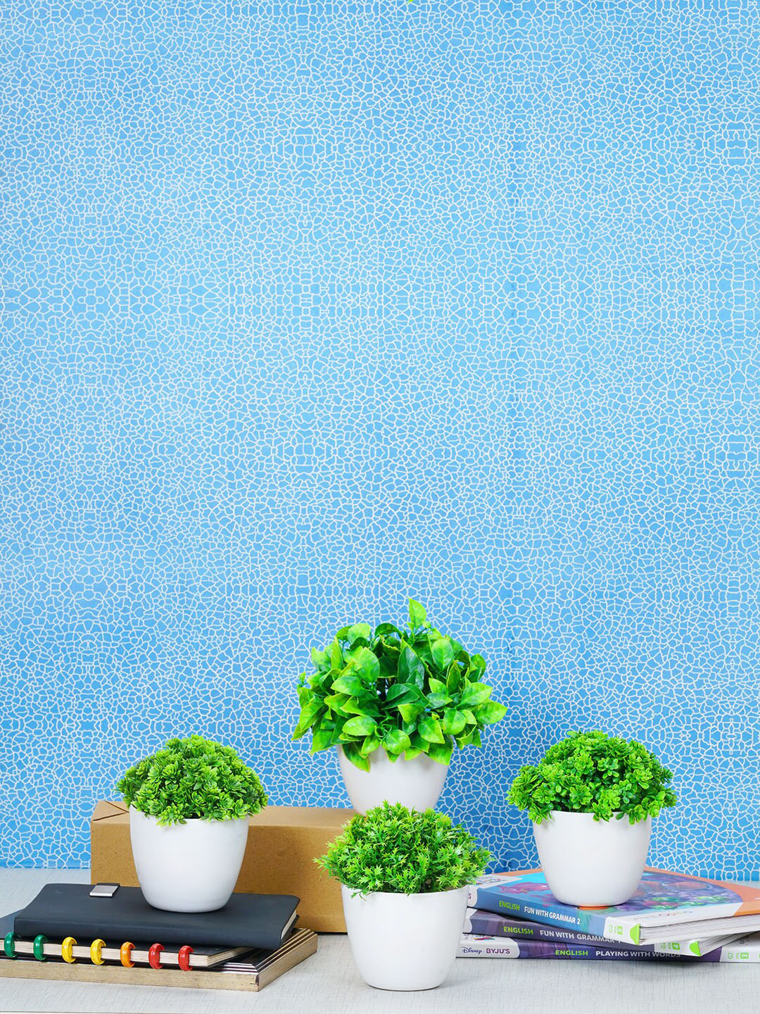

Dekorly Green & White Artificial Plant With Pot