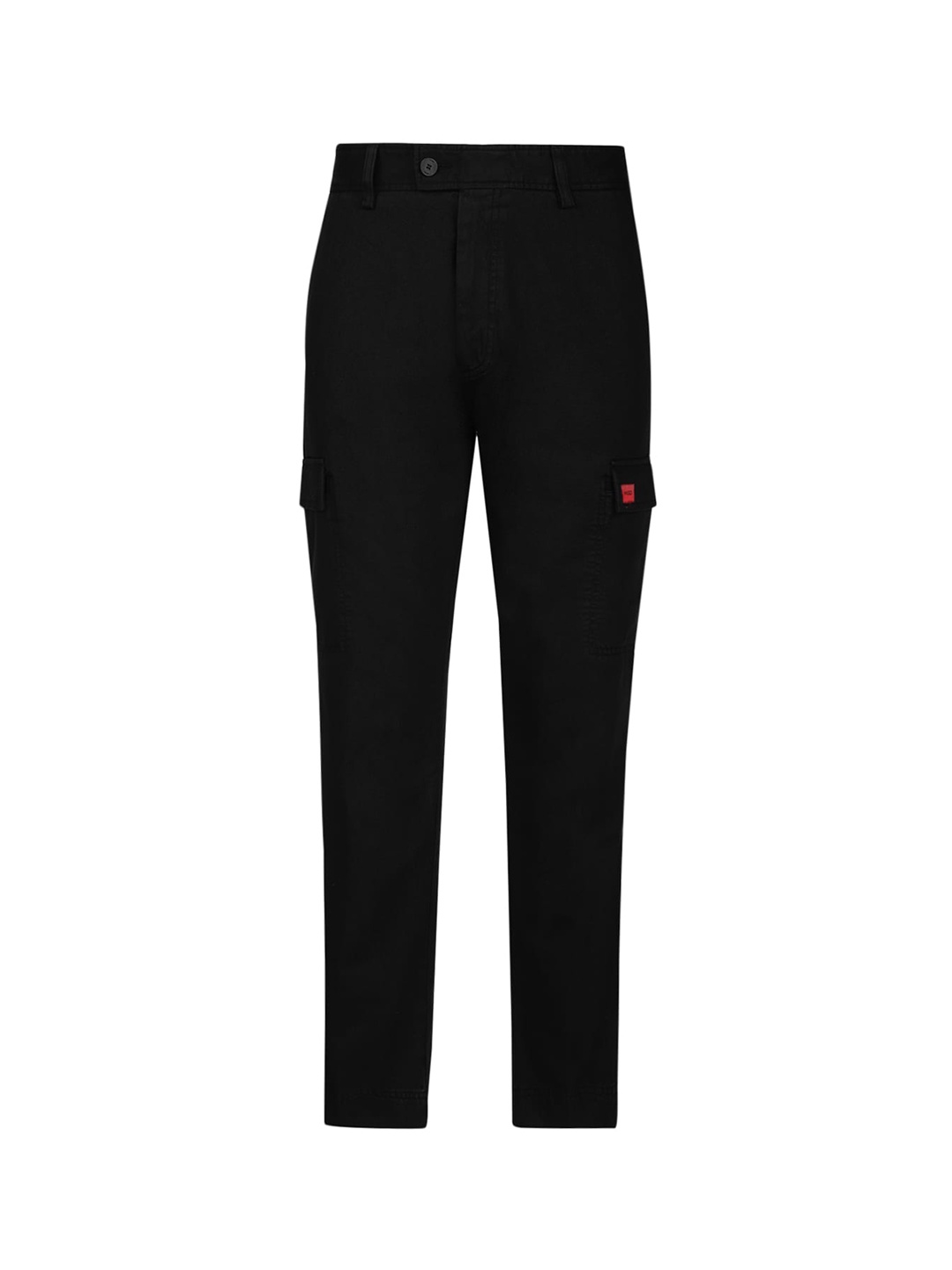 

HUGO Men Black Pure Cotton Trousers
