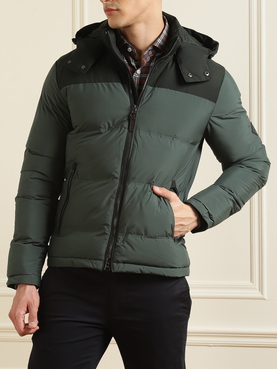 

HACKETT LONDON Men Green Water Resistant Puffer Jacket