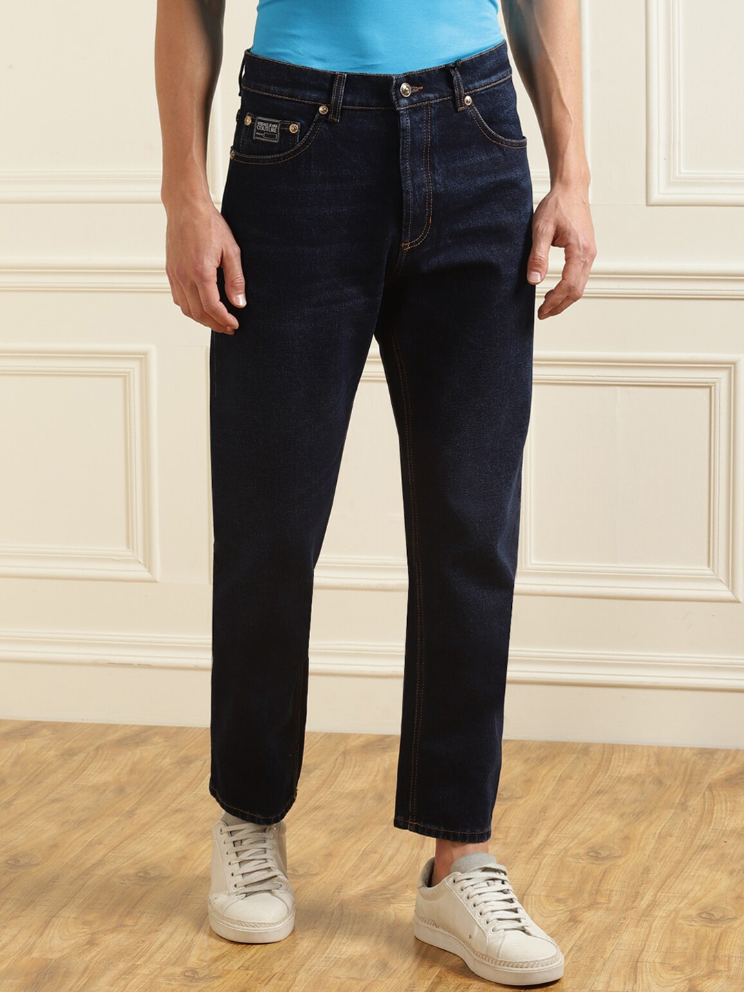 

Versace Jeans Couture Men Blue Relaxed Fit Jeans