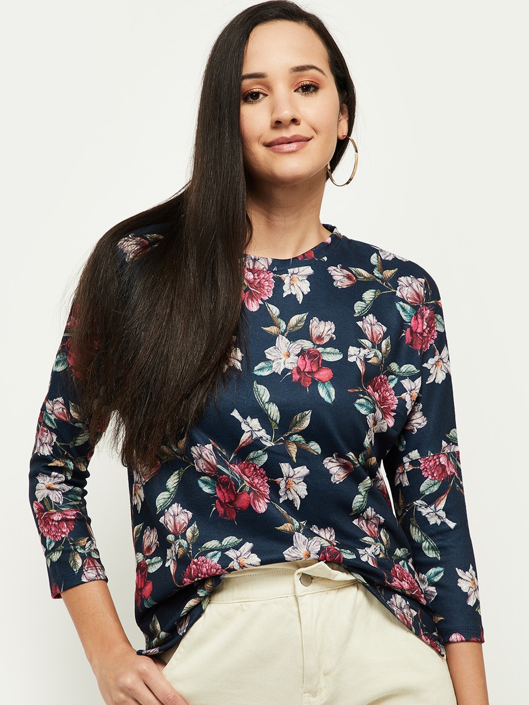 

max Multicoloured Floral Printed Top, Multi