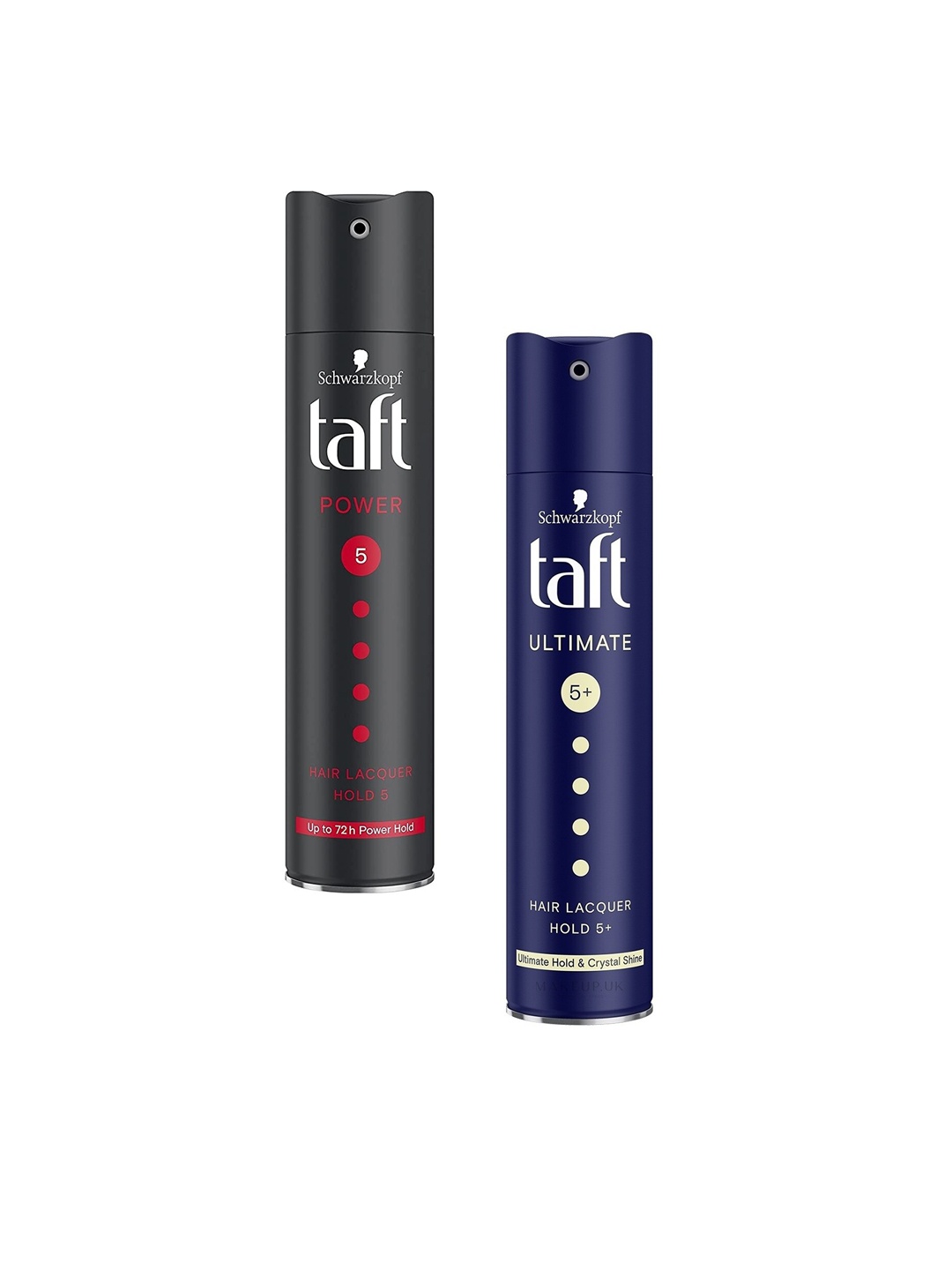 

taft Set of Power 5 & Ultimate 5+ Hair Lacquer - 250 ml each, Transparent