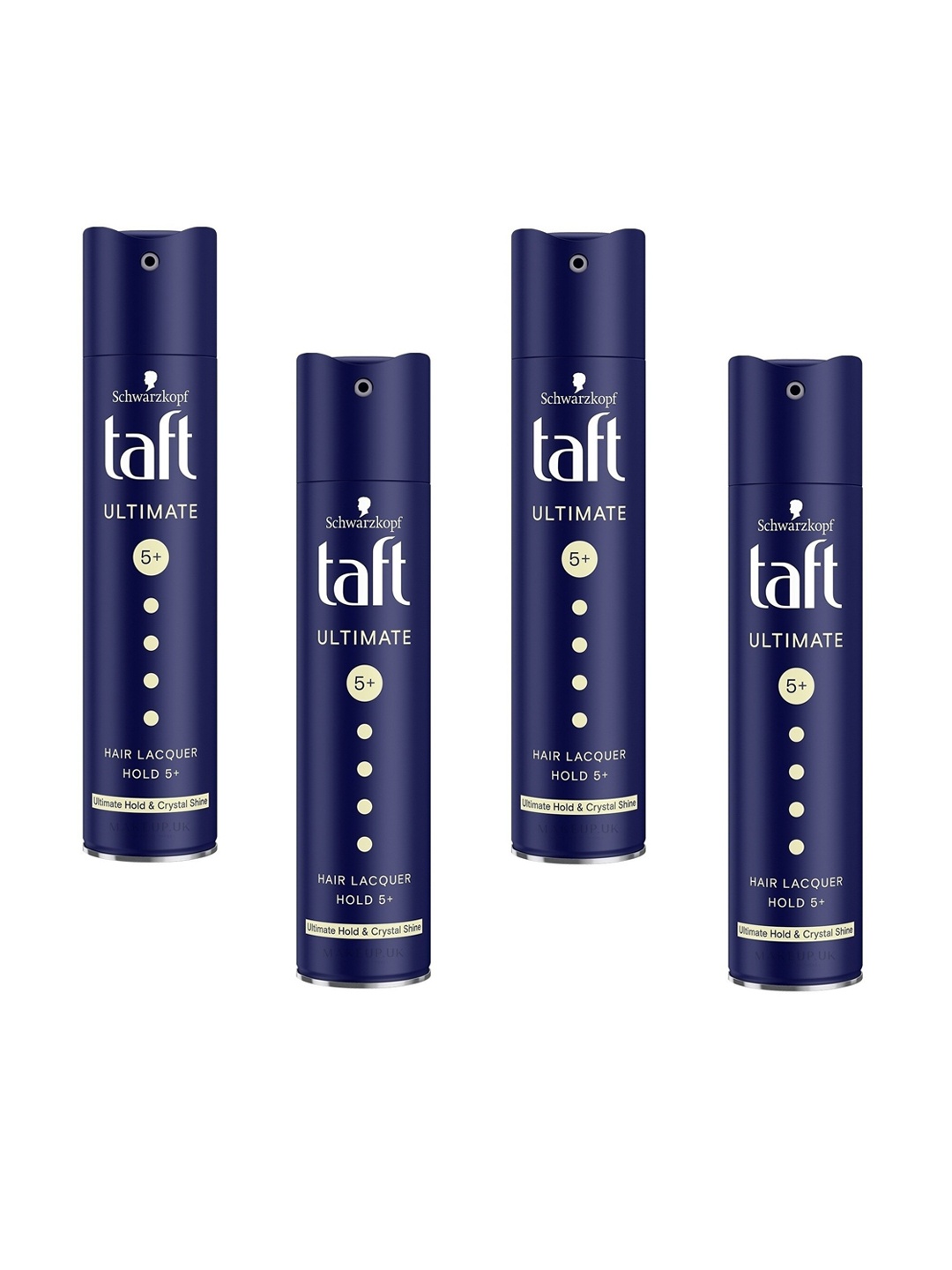 

taft Set of 4 Ultimate 5+ Hair Lacquer - 250 ml each, Transparent