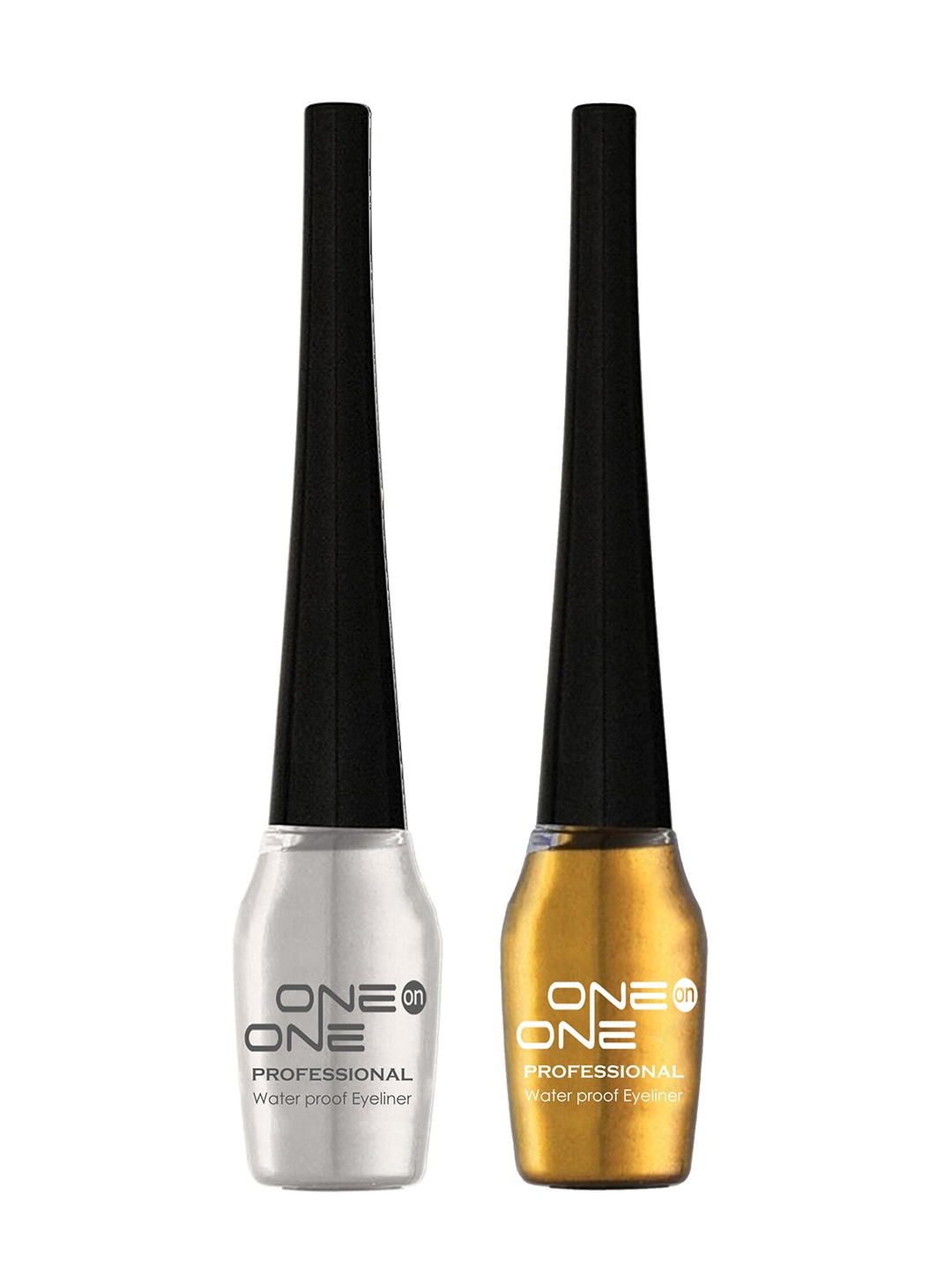

ONE on ONE Set of 2 Professional Waterproof Liquid Eyeliners, Silver