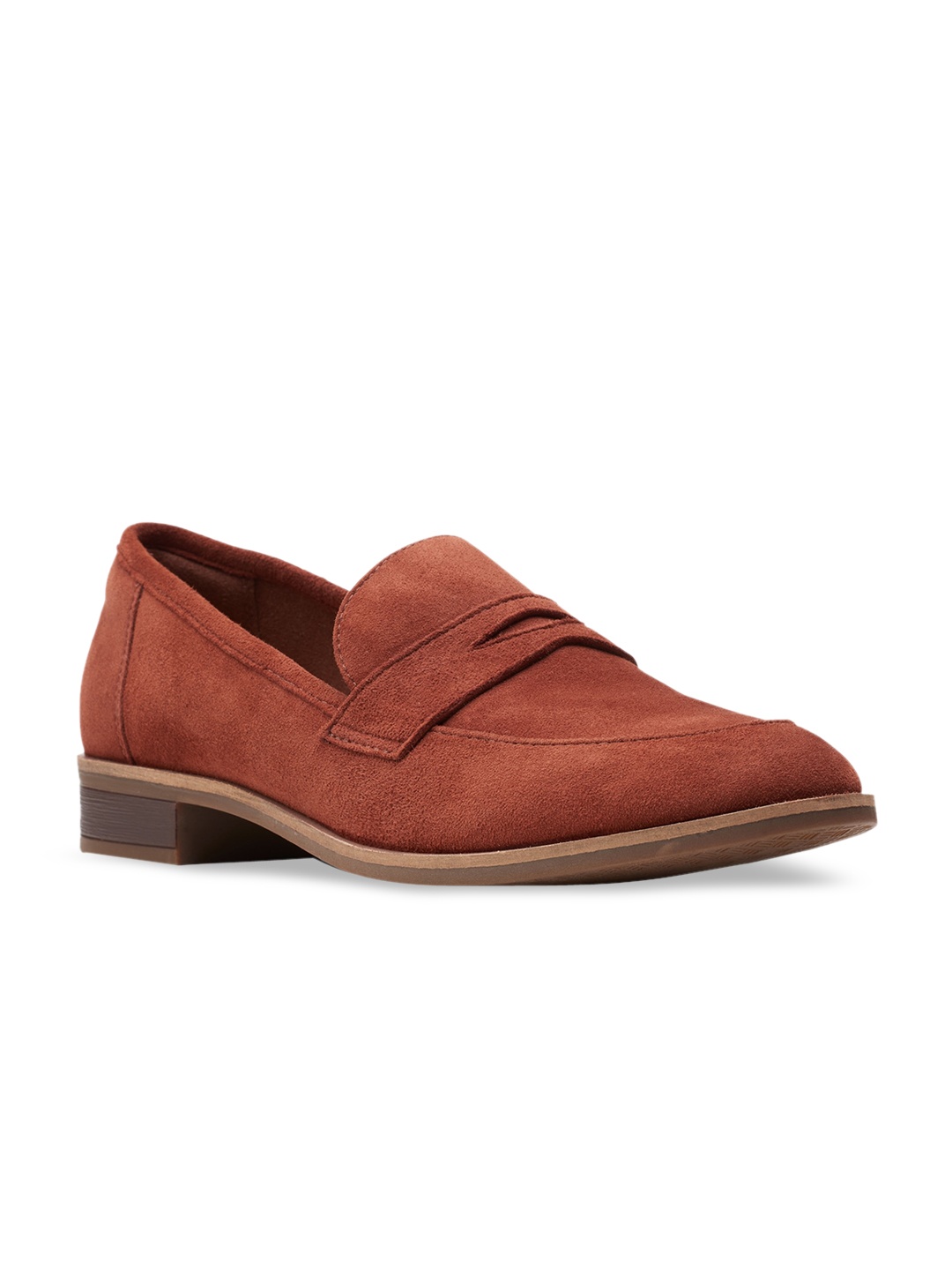 

Clarks Women Brown Suede Loafers