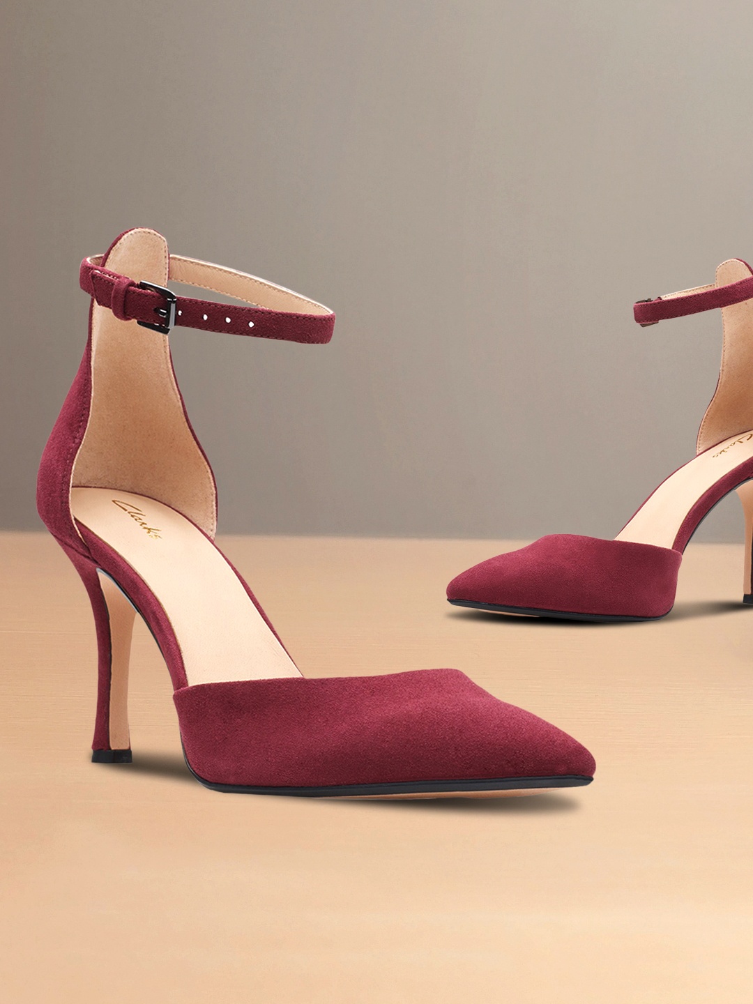 

Clarks Red Suede Party Stiletto Pumps