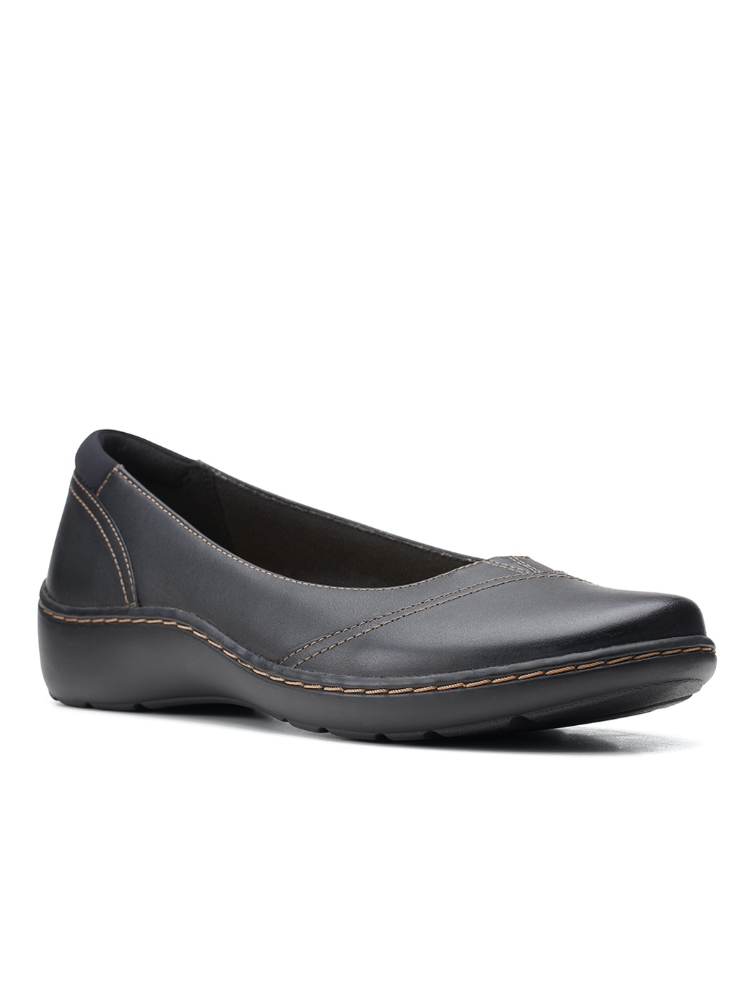 

Clarks Women Black Leather Ballerinas