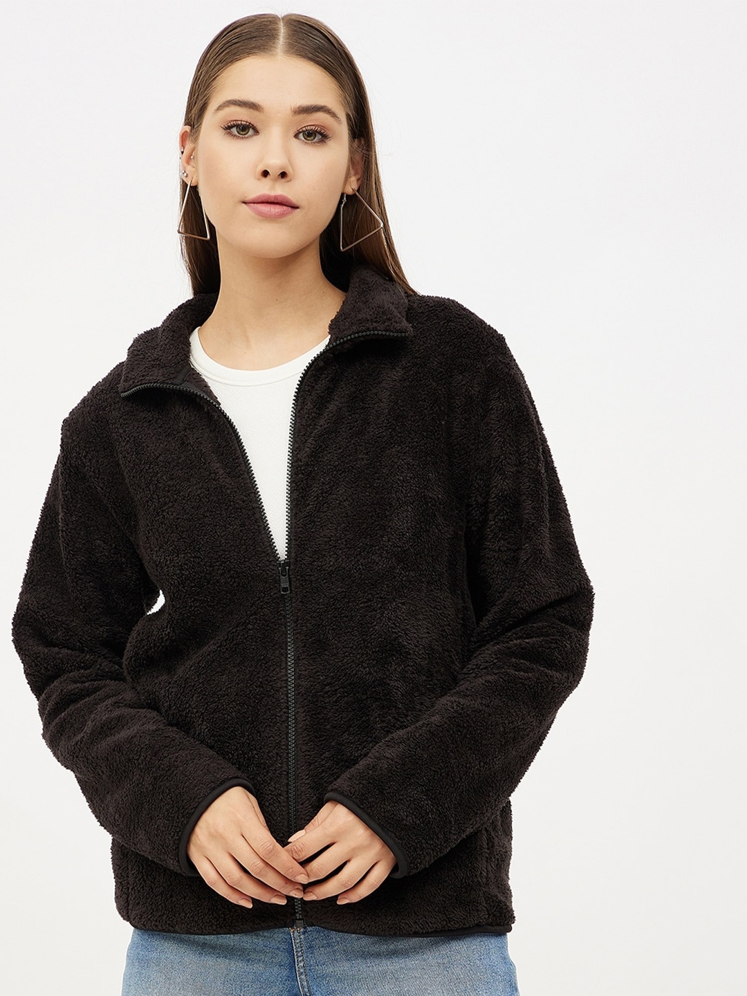 

Harpa Women Black Fleece Sweatshirt