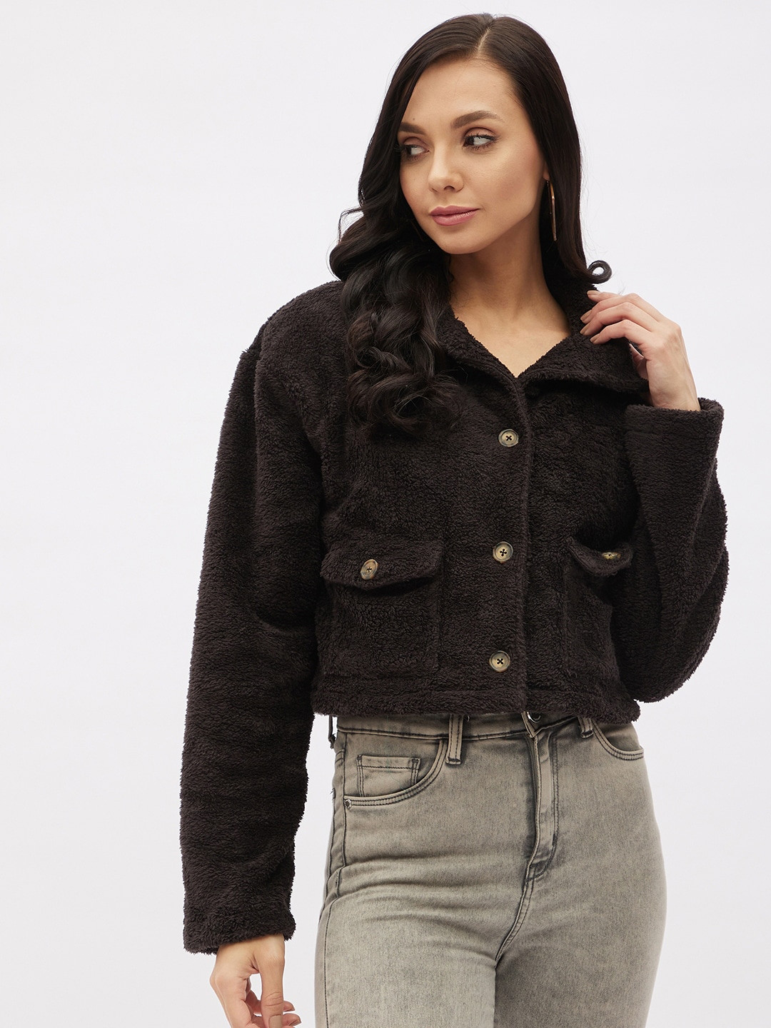 

Harpa Women Black Fleece Sweatshirt