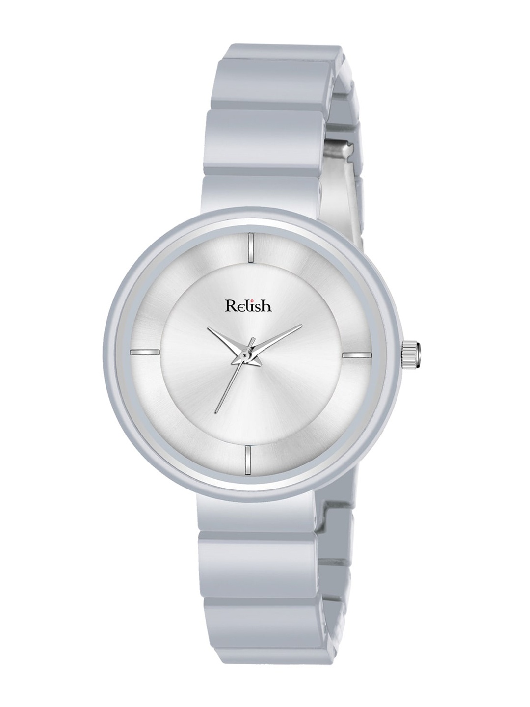 

Relish Women White Dial & White Stainless Steel Straps Analogue Watch RE-LN304WH