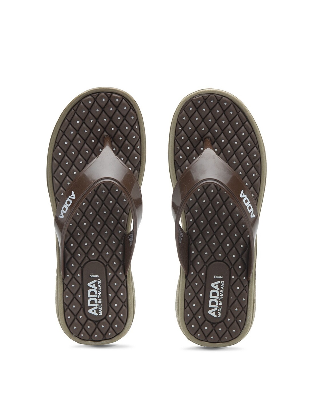 

Adda Women Brown Rubber Thong Flip-Flops