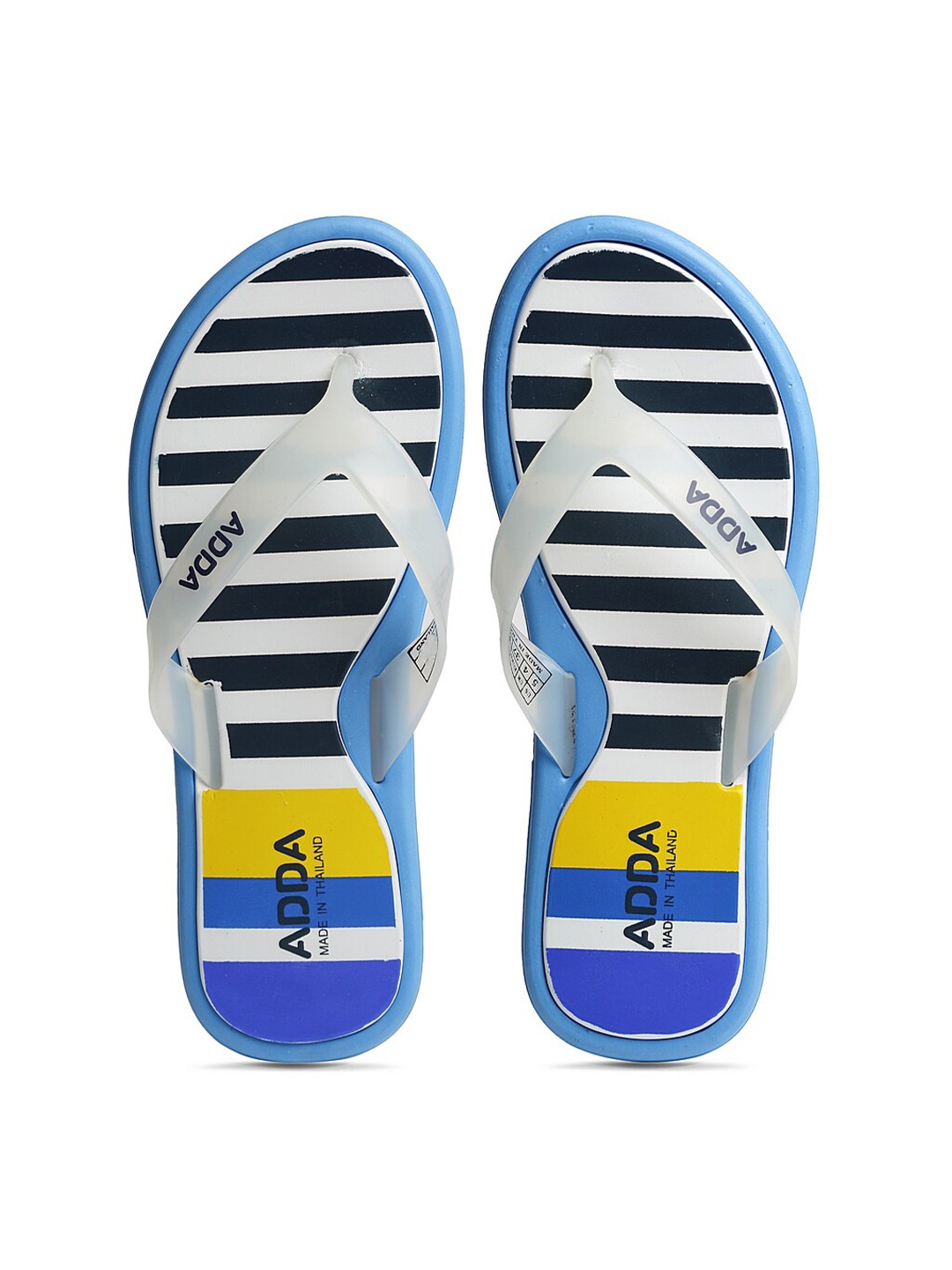 

Adda Women Blue Striped Thong Flip Flops