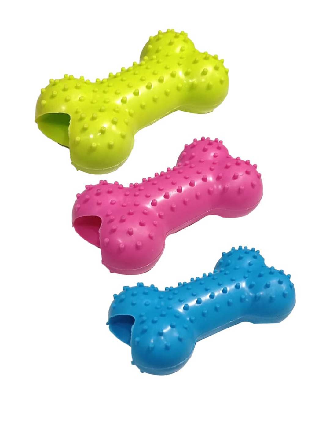 

Emily pets Pink Squeaky Rubber Pet Toy