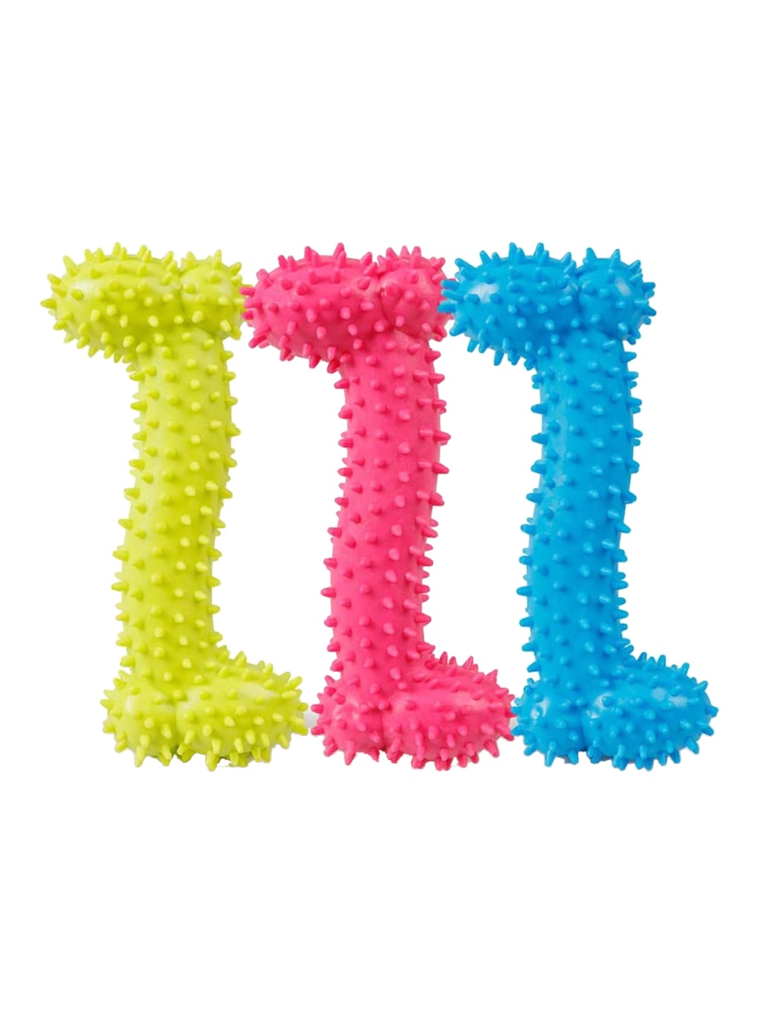 

Emily pets Green Dog Cat Rubber Toy