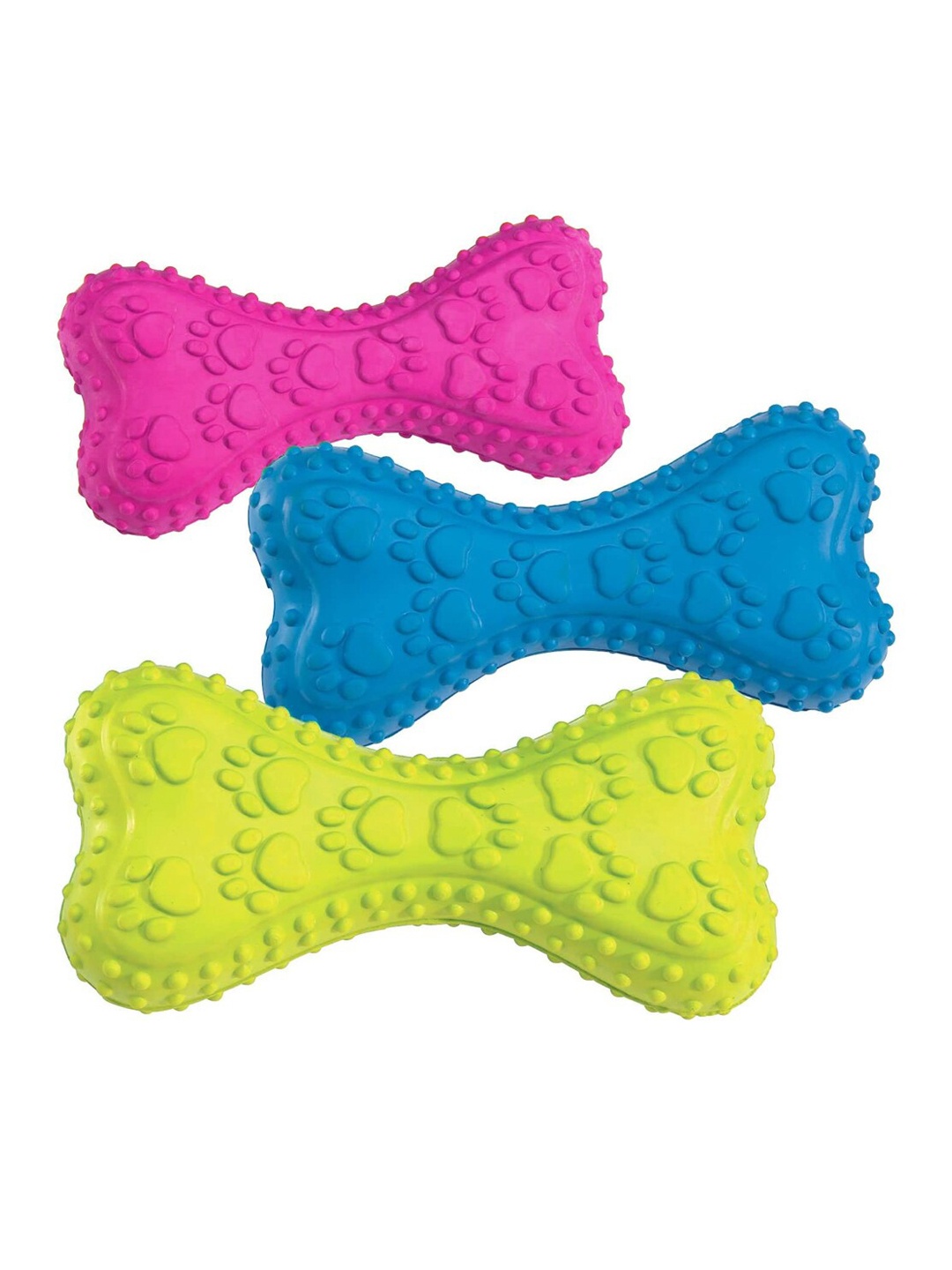 

Emily pets Pink Dog Cat Rubber Toy